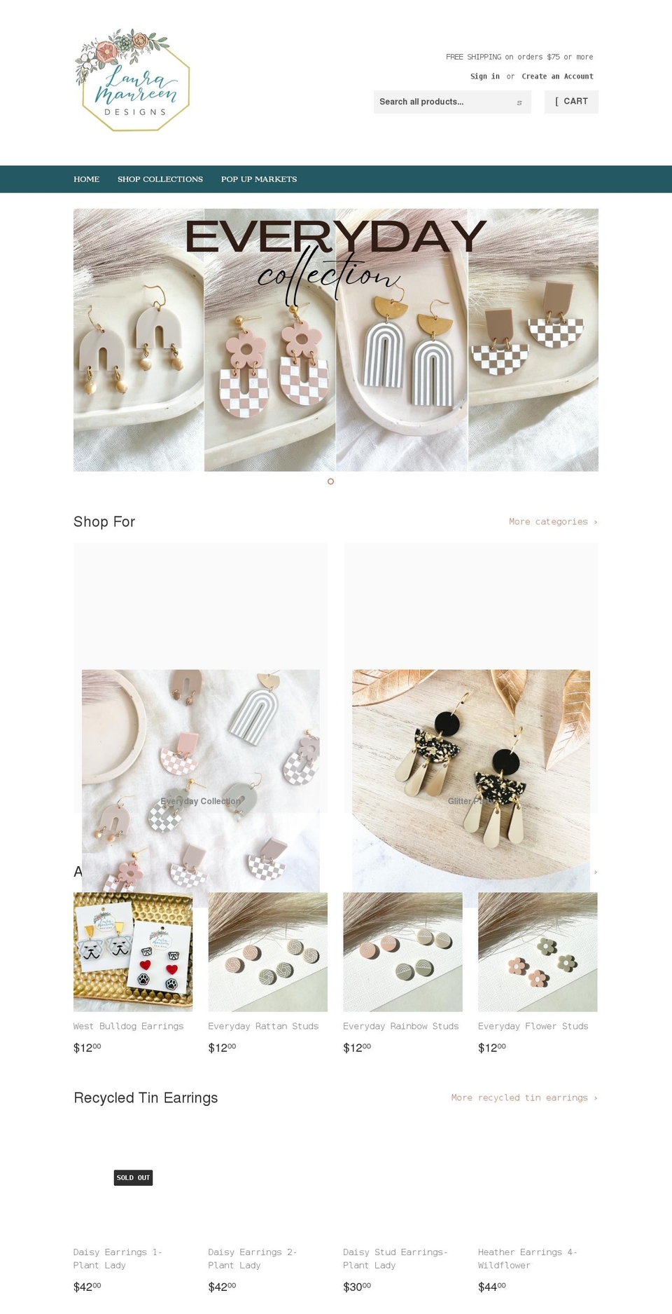 lauramaureendesigns.com shopify website screenshot
