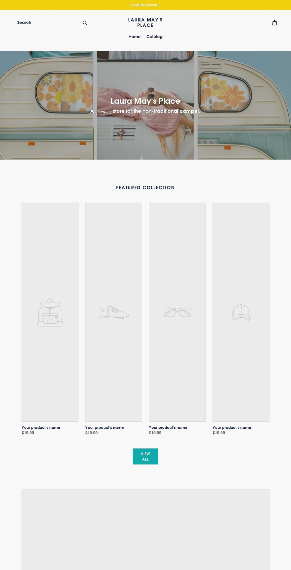 lauramaysplace.com shopify website screenshot