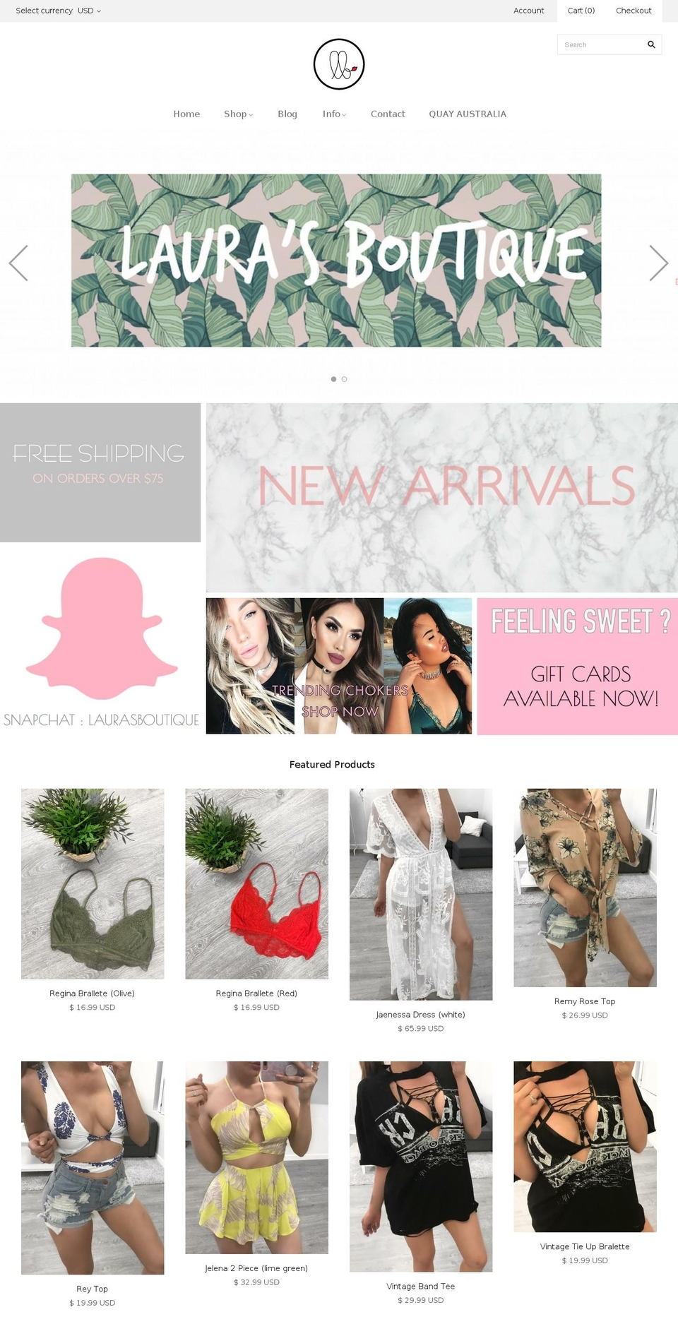 lauras-boutique.com shopify website screenshot