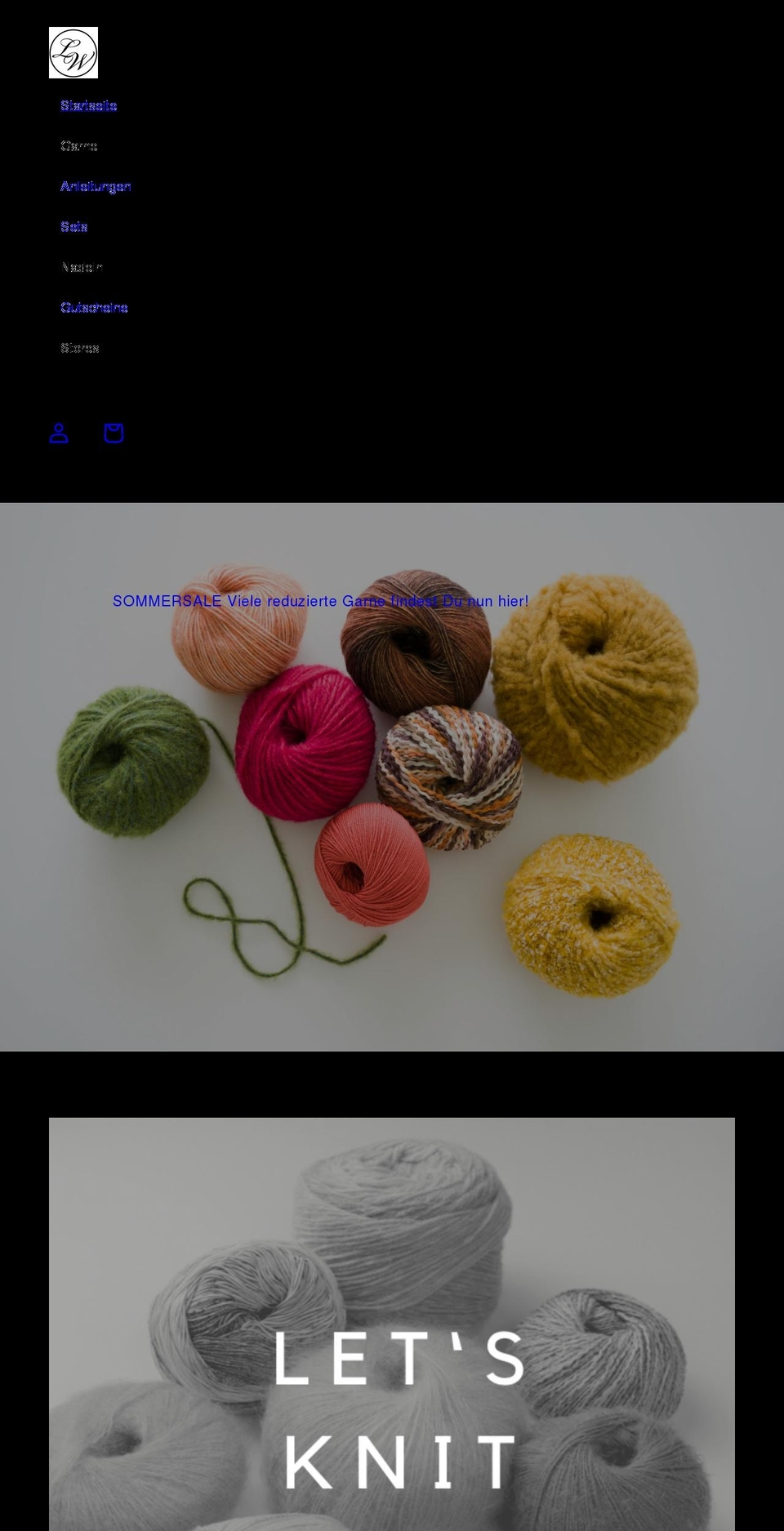 lauras-wollladen.de shopify website screenshot