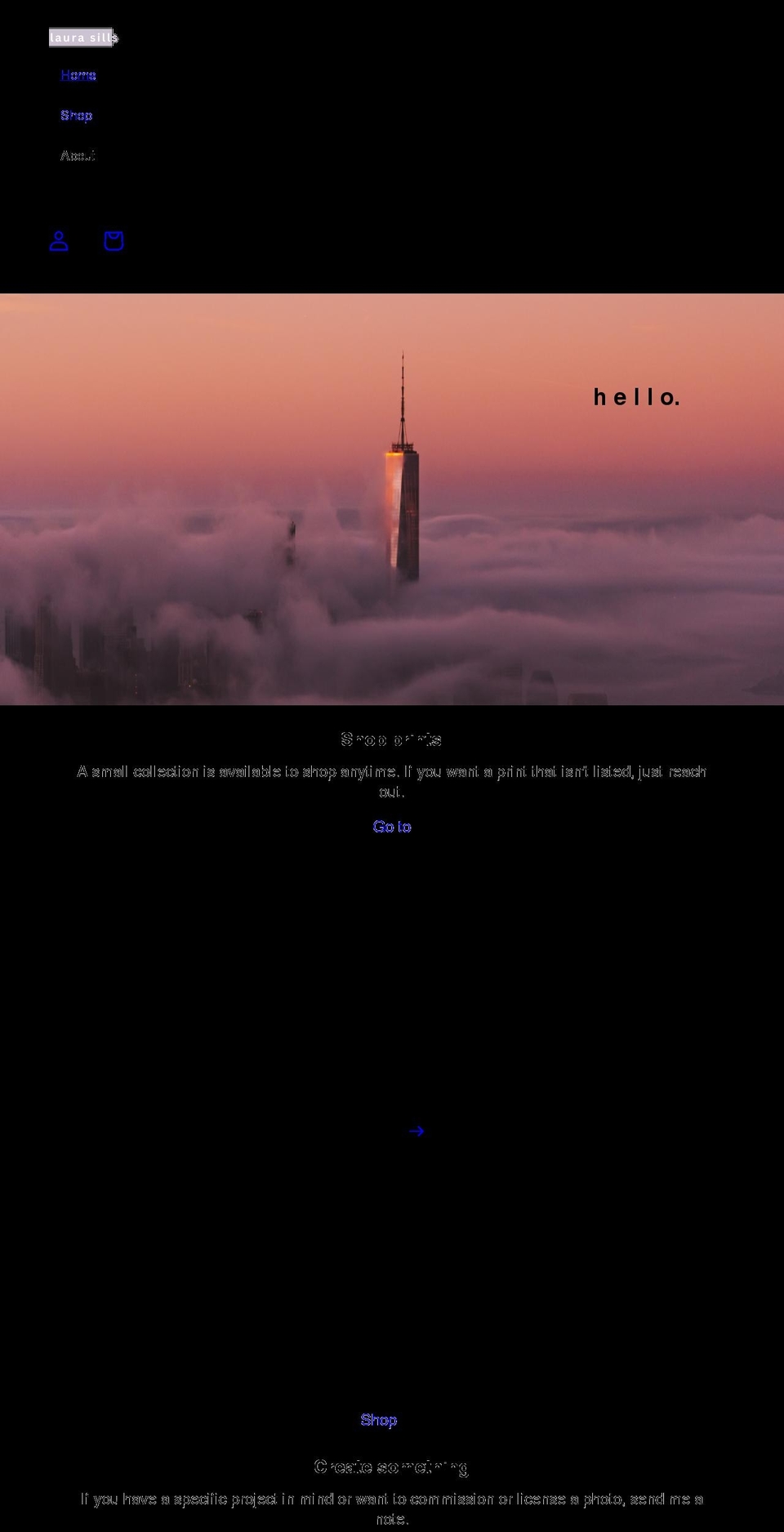 laurasills.com shopify website screenshot