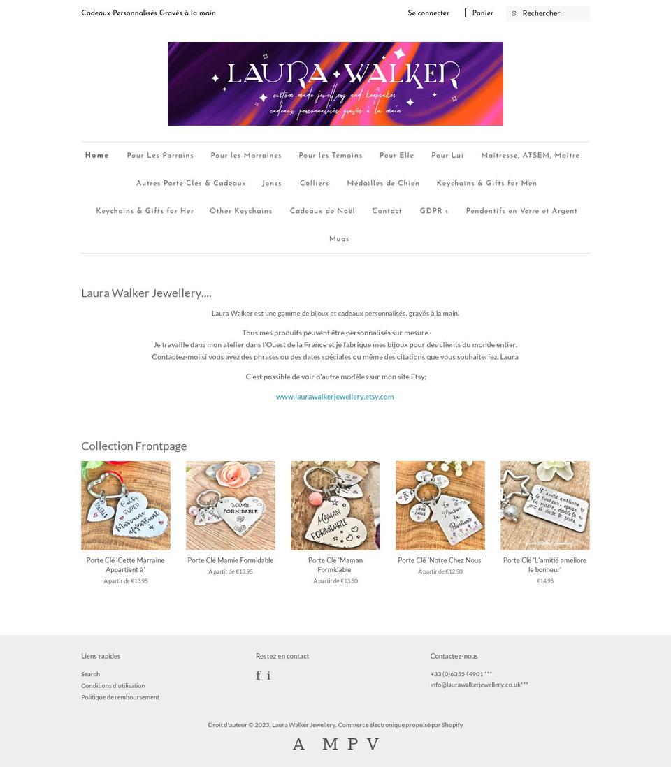 laurawalkerjewellery.co.uk shopify website screenshot