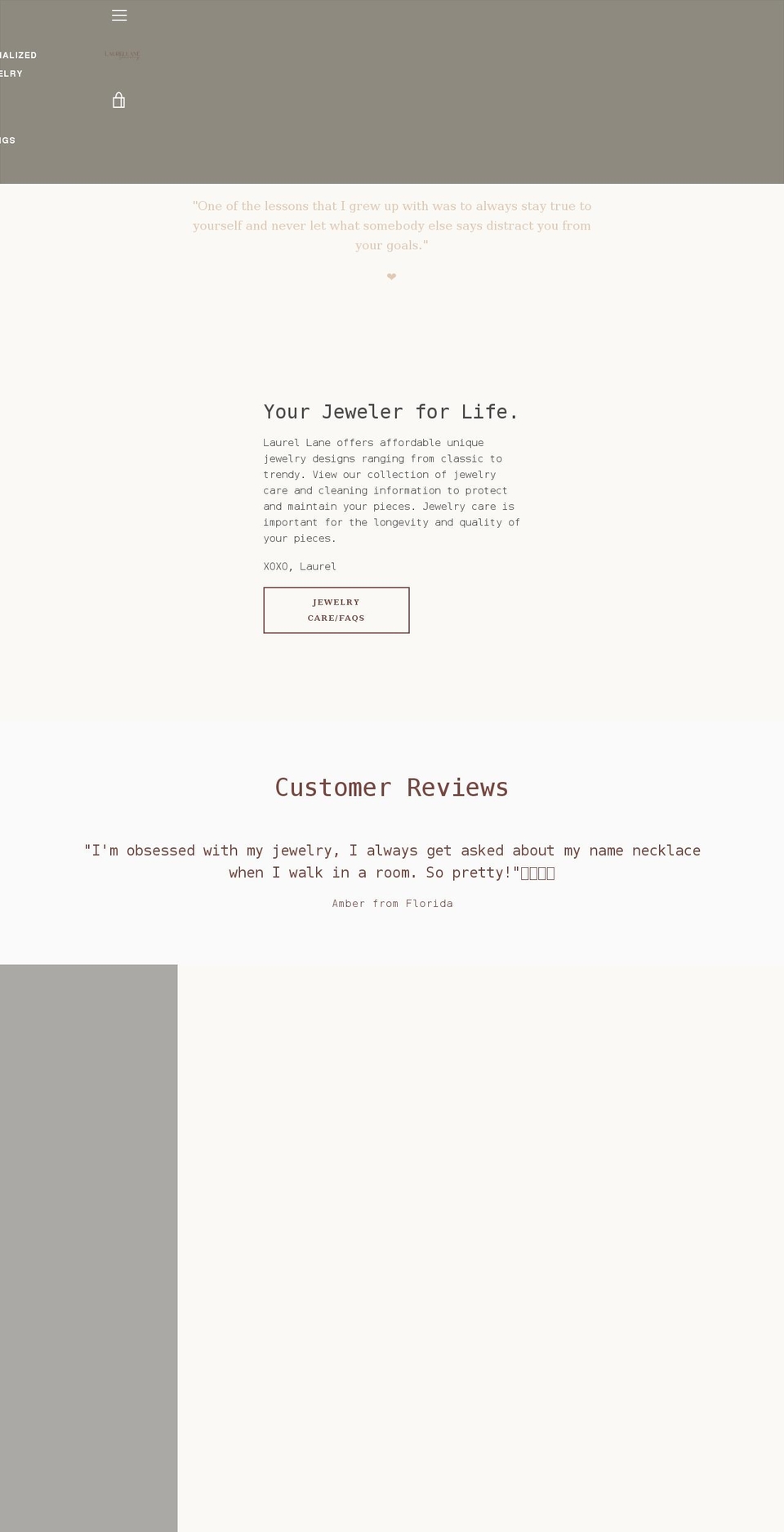 laurel-lane.com shopify website screenshot