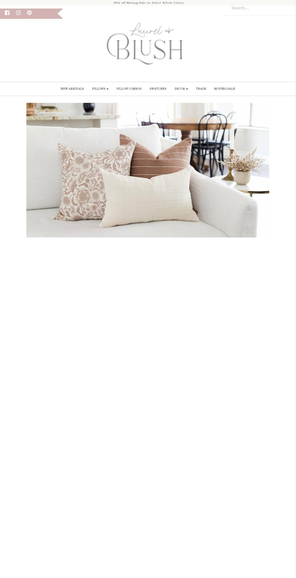 laurelandblush.com shopify website screenshot