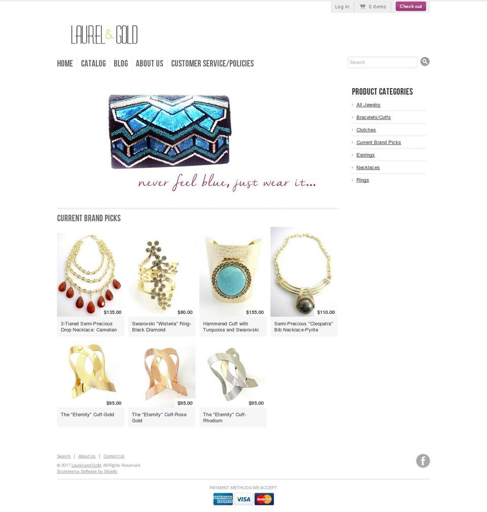 laurelandgold.com shopify website screenshot