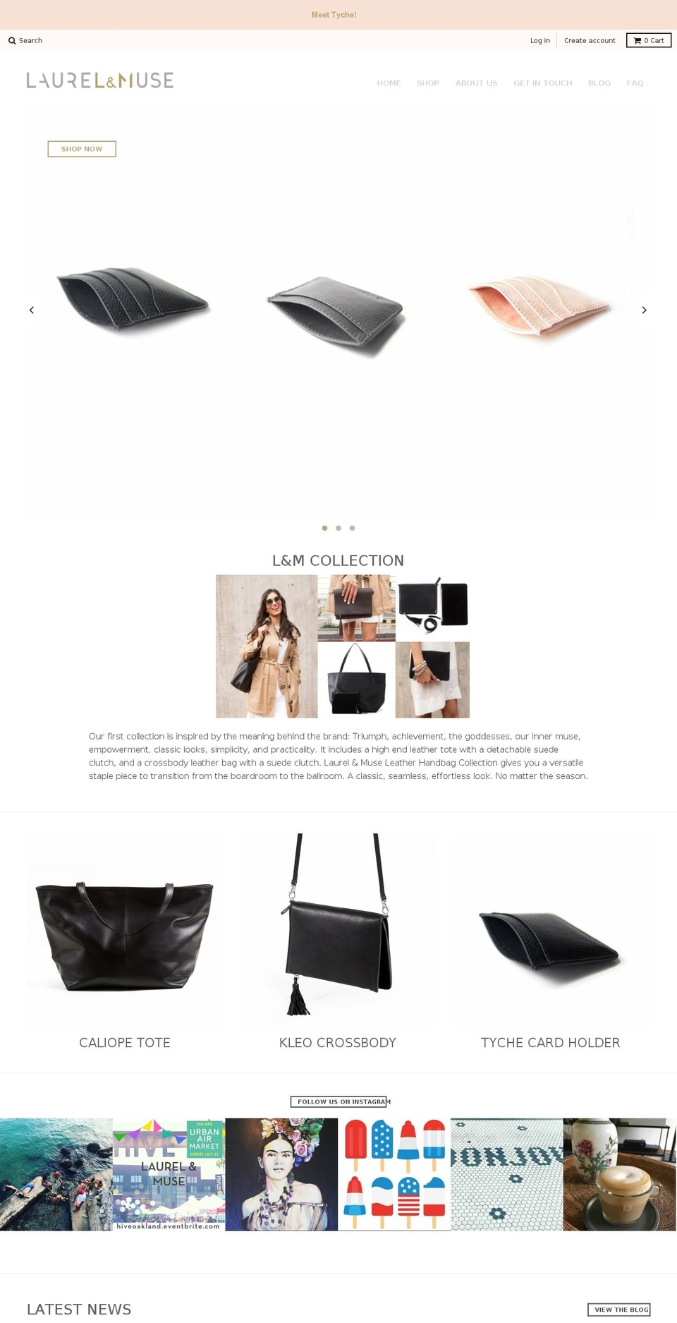 laurelandmuse.com shopify website screenshot