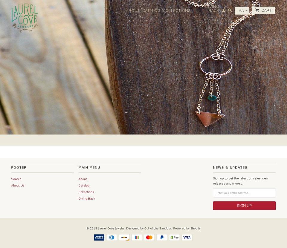 laurelcovejewelry.com — Shopify storefront screenshot