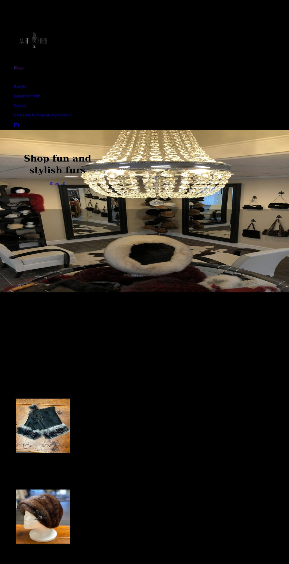 laurelfurs.com shopify website screenshot