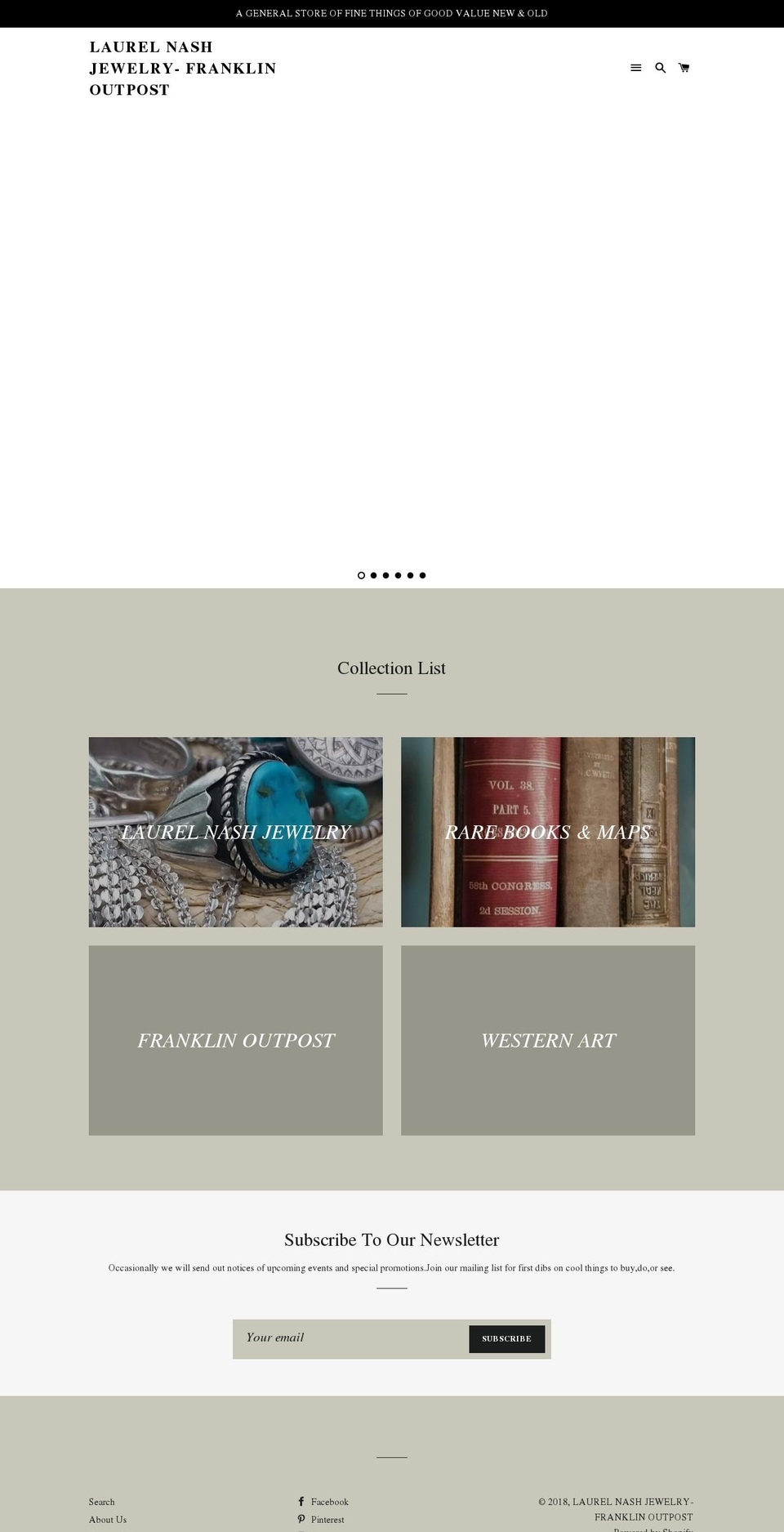 laurelnashjewelry.com — Shopify storefront screenshot