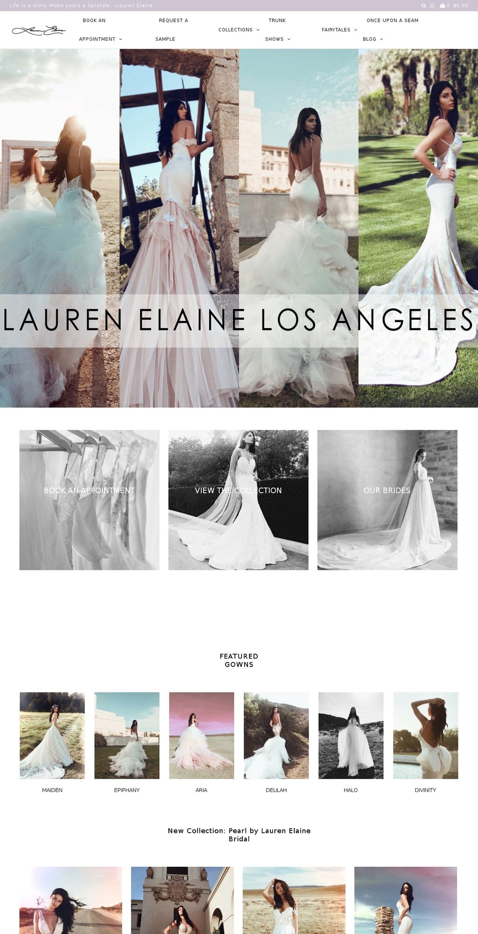 lauren-elaine.com shopify website screenshot