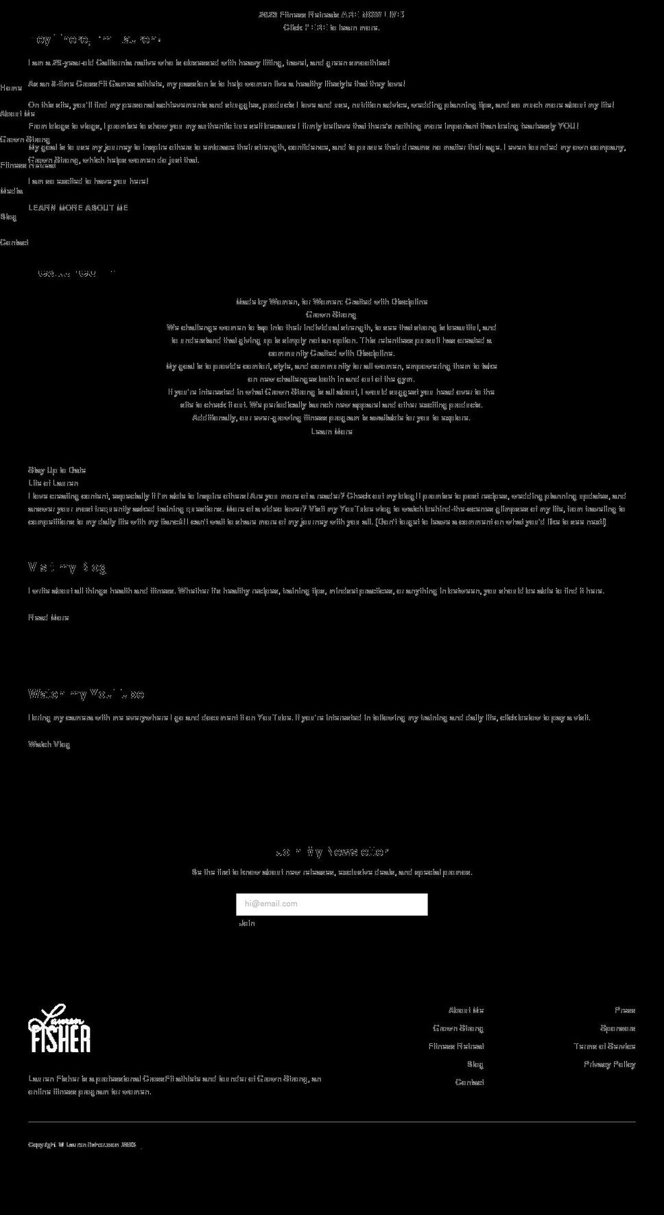 lauren-fisher.com shopify website screenshot
