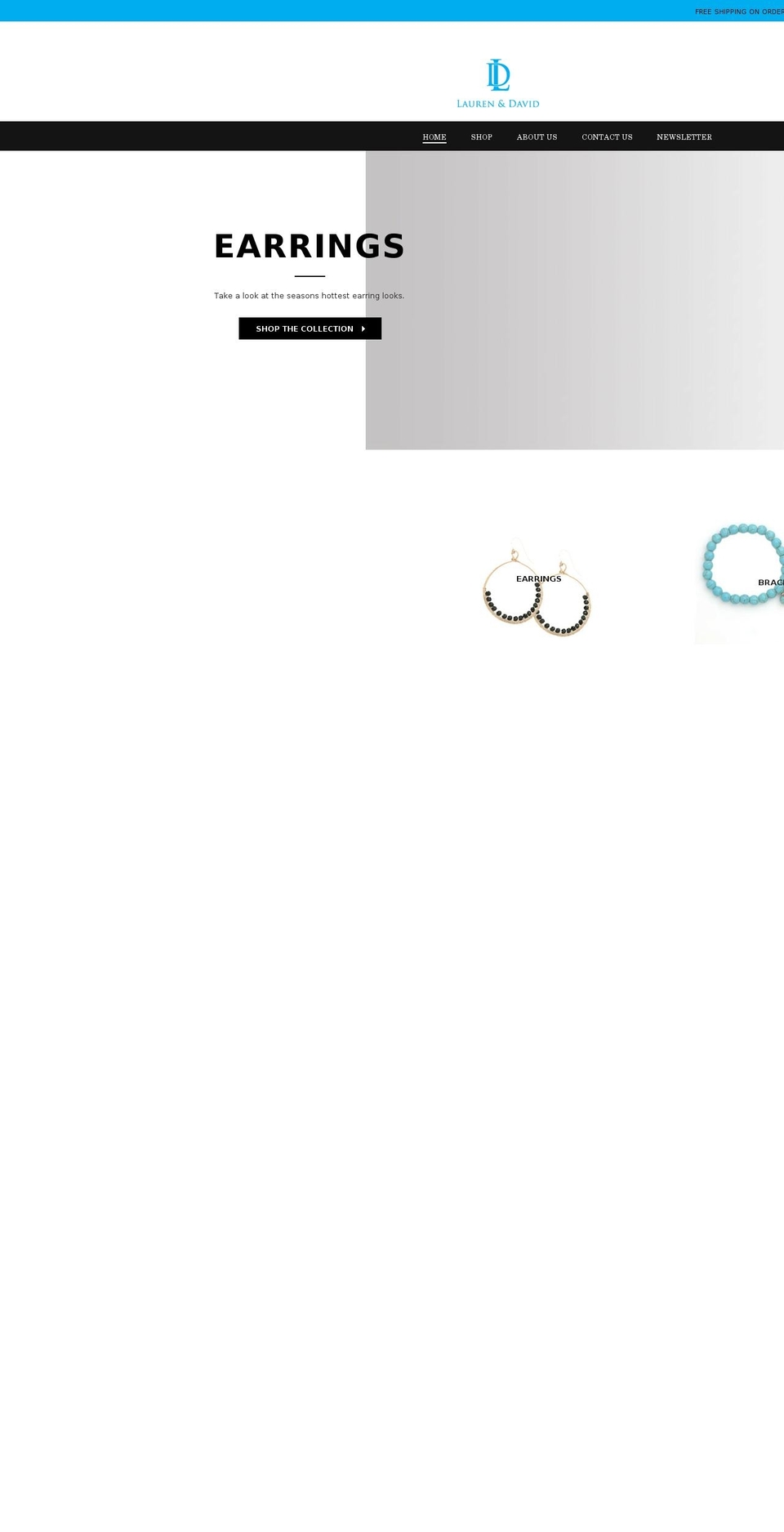 laurenanddavid.com shopify website screenshot