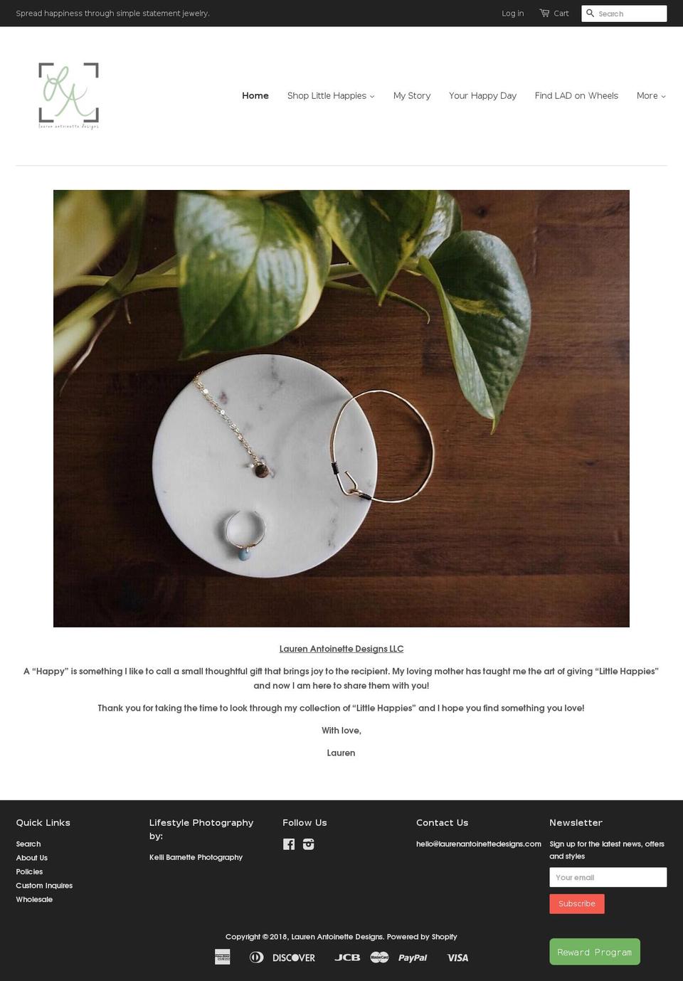 laurenantoinettedesigns.com shopify website screenshot