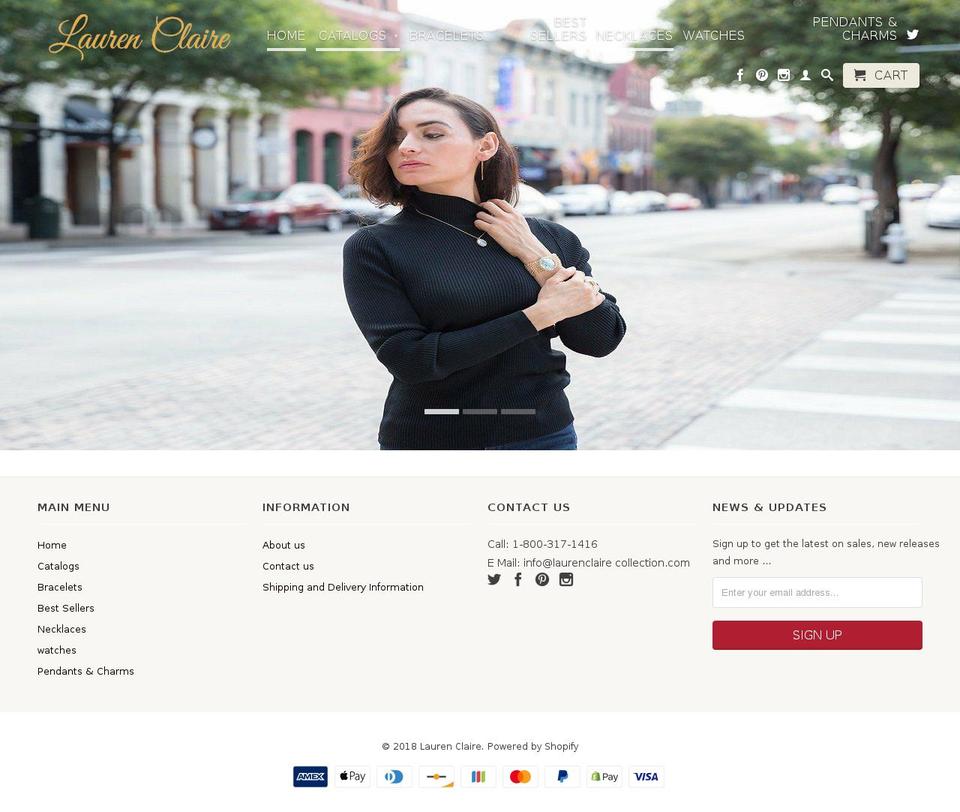laurenclairecollection.com — Shopify storefront screenshot