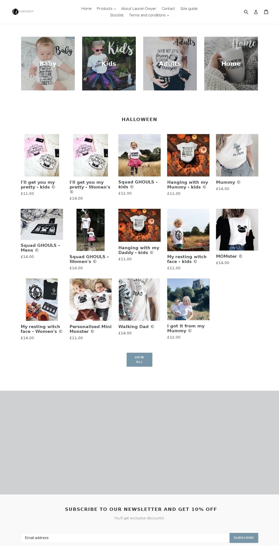 laurendwyer.co.uk shopify website screenshot