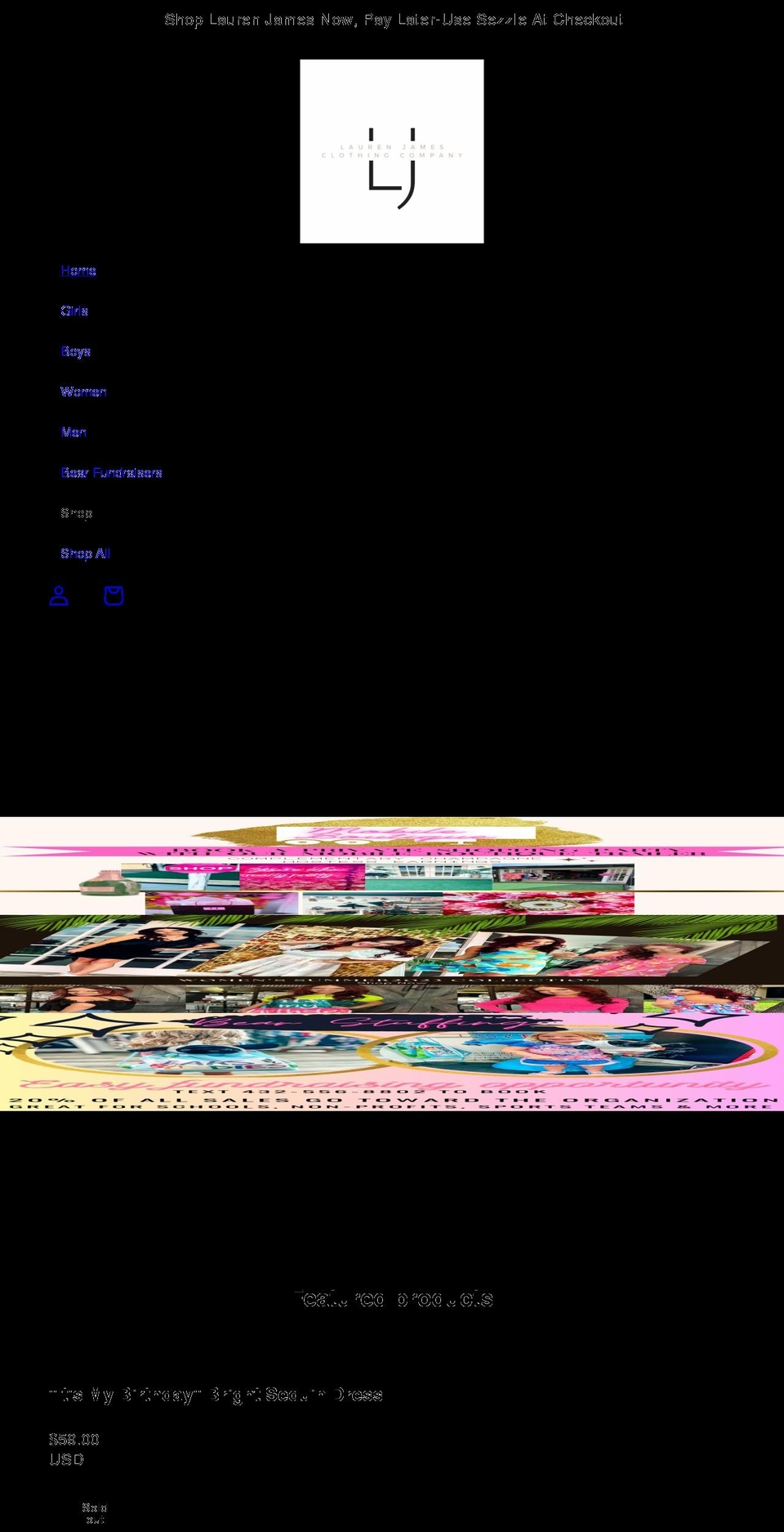 laurenjamescc.com shopify website screenshot