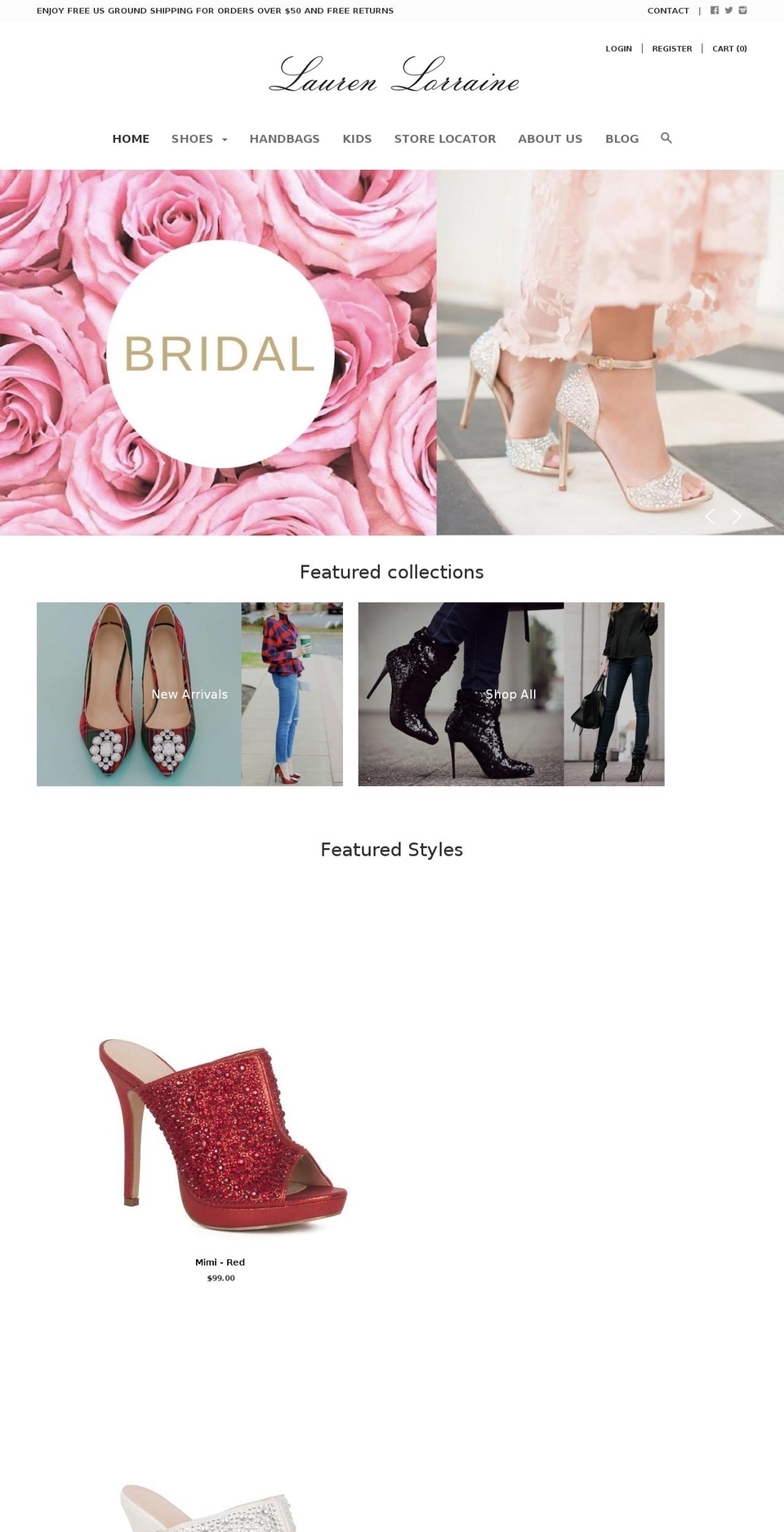 laurenlorraine.com shopify website screenshot