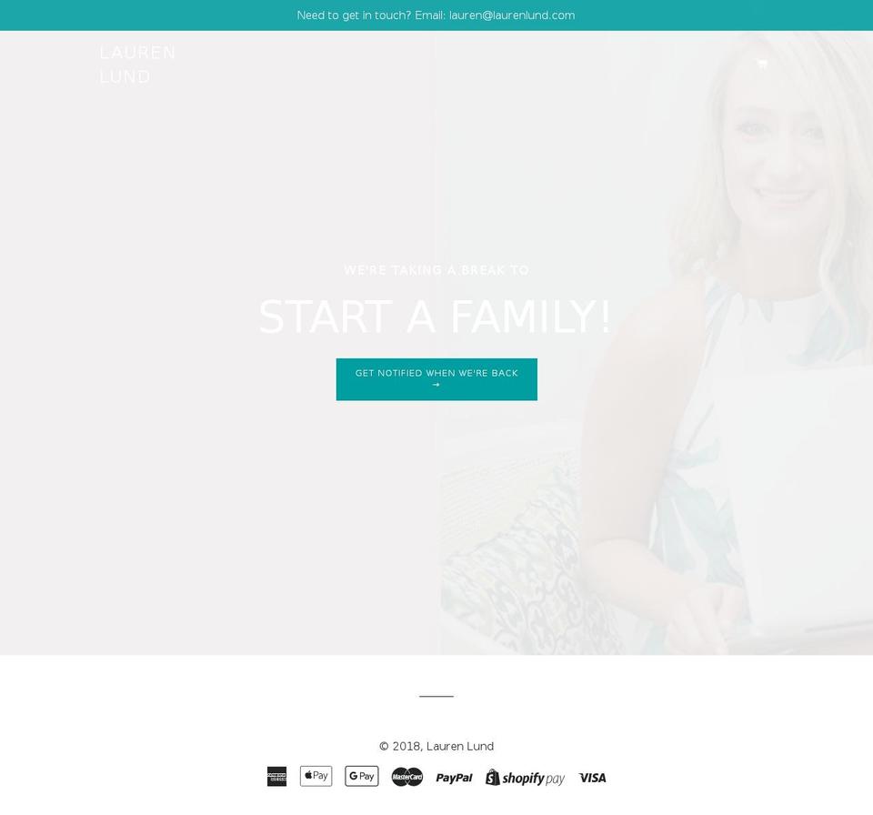 laurenlund.com — Shopify storefront screenshot