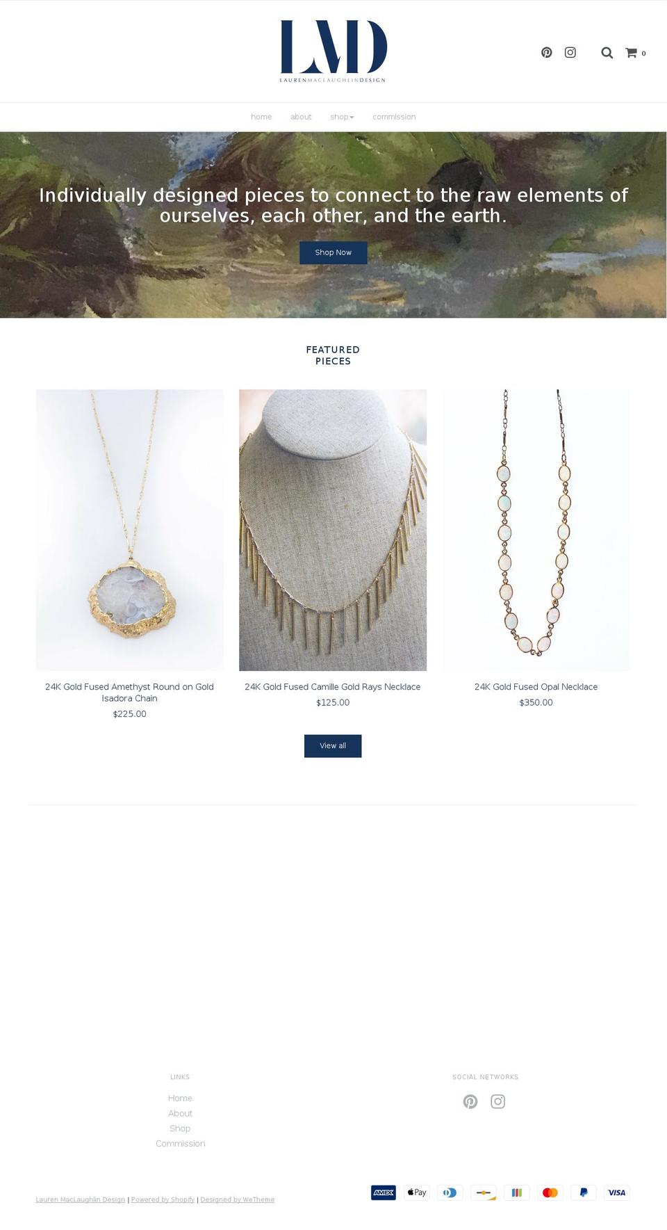 laurenmaclaughlin.com shopify website screenshot