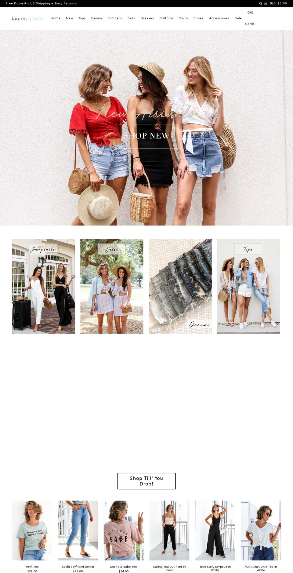 laurennicole.com shopify website screenshot