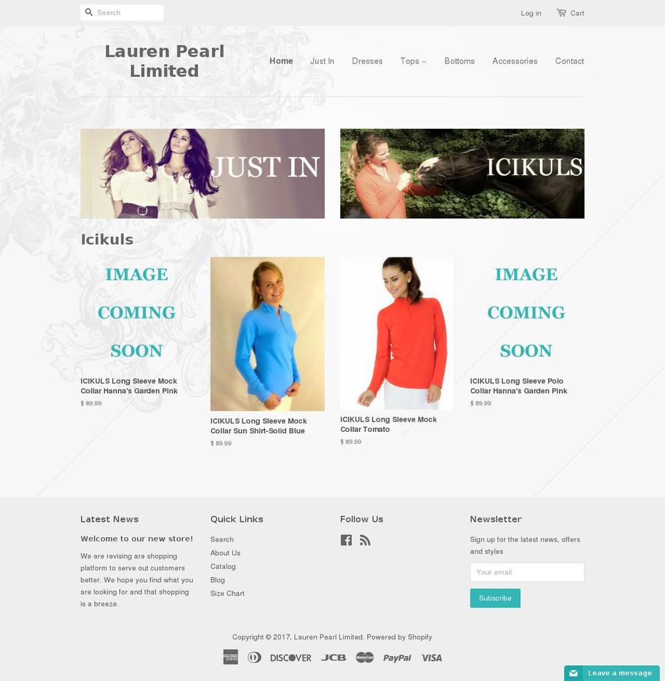 Vintage Shopify theme site example laurenpearllimited.com