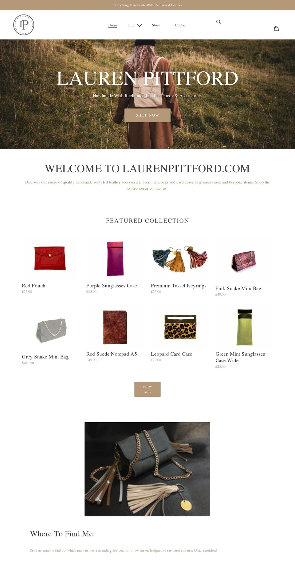 laurenpittford.com shopify website screenshot