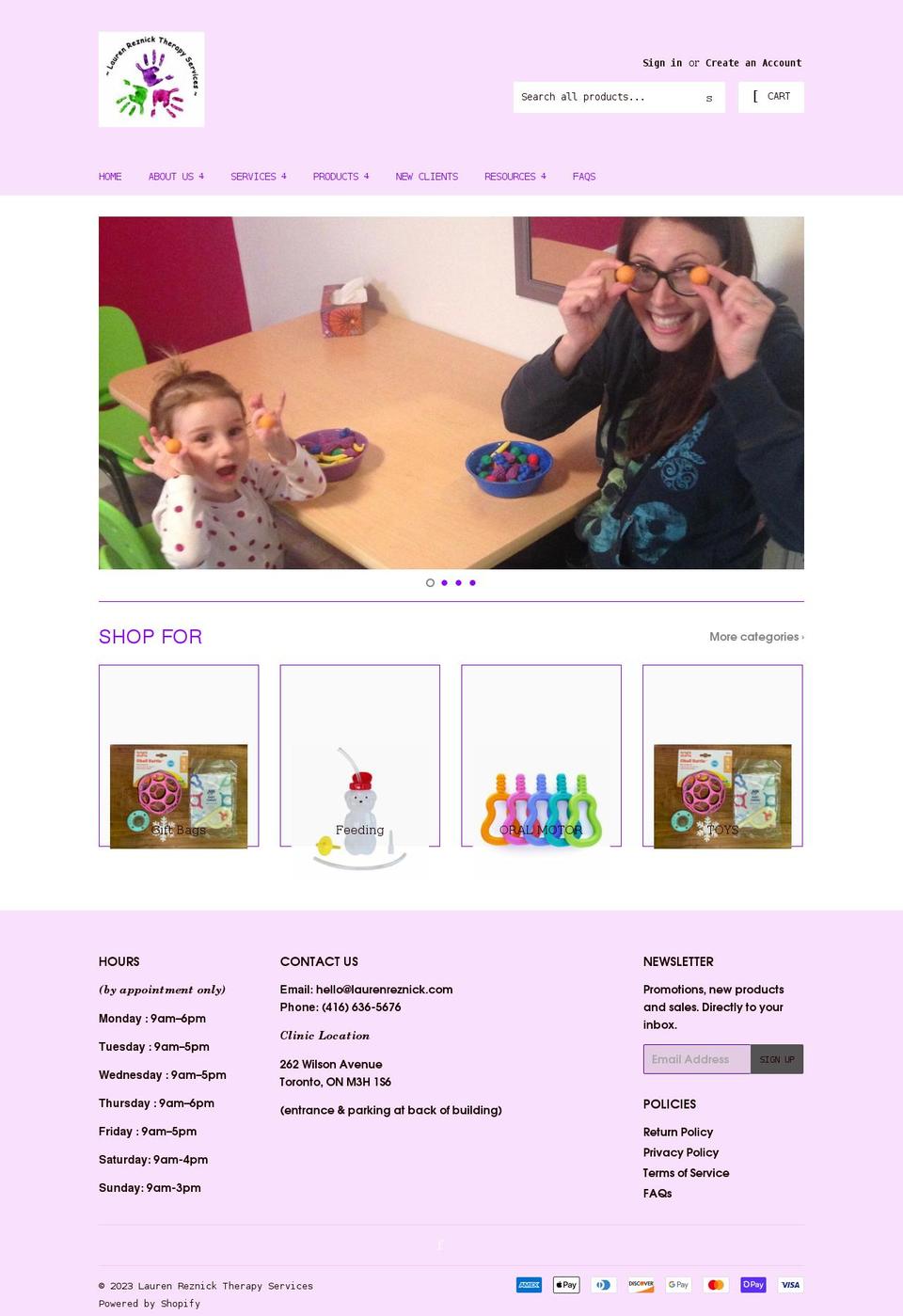 laurenreznick.com shopify website screenshot