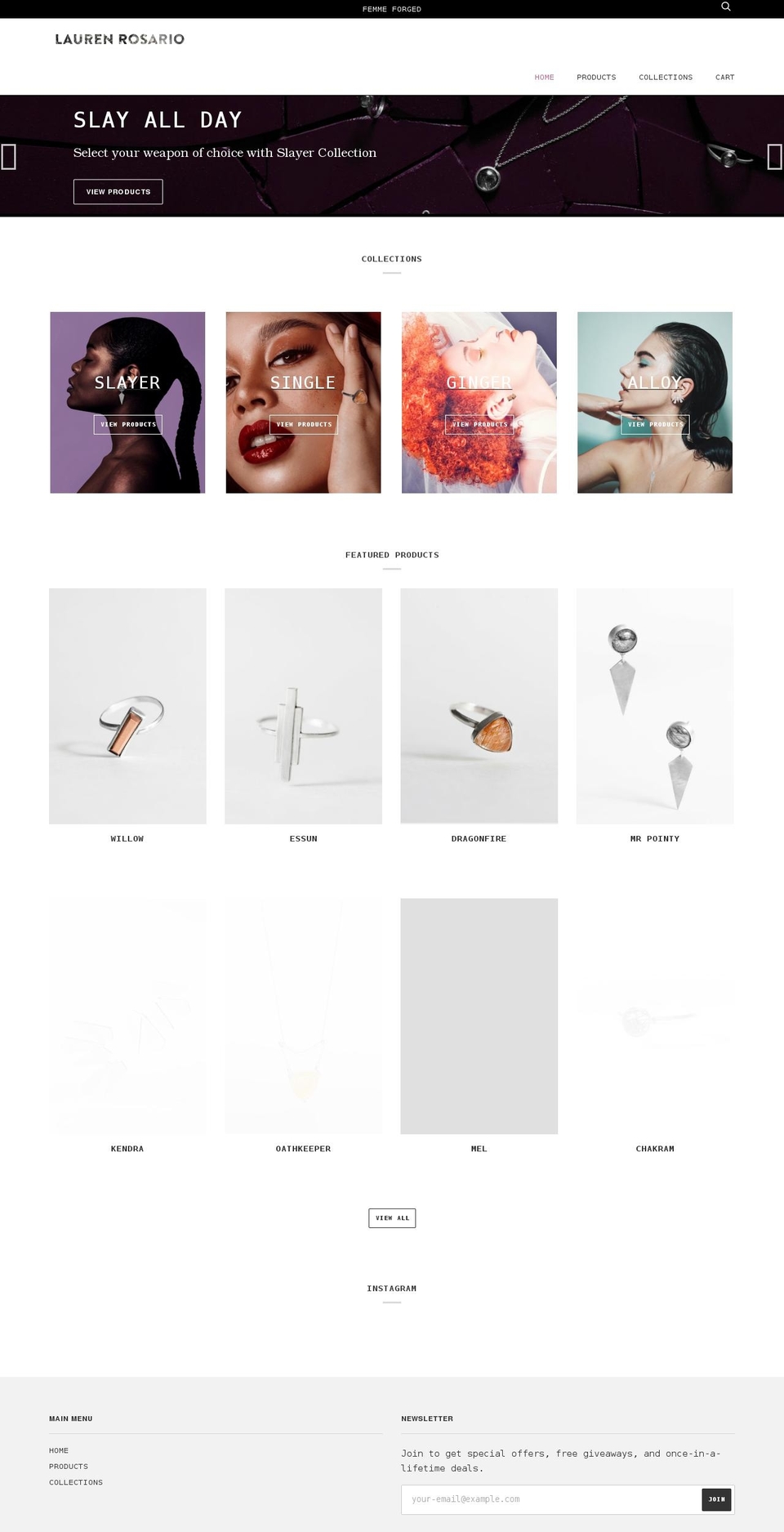 laurenrosario.com shopify website screenshot
