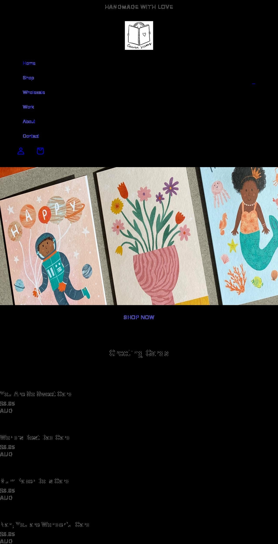 laurensissons.com shopify website screenshot