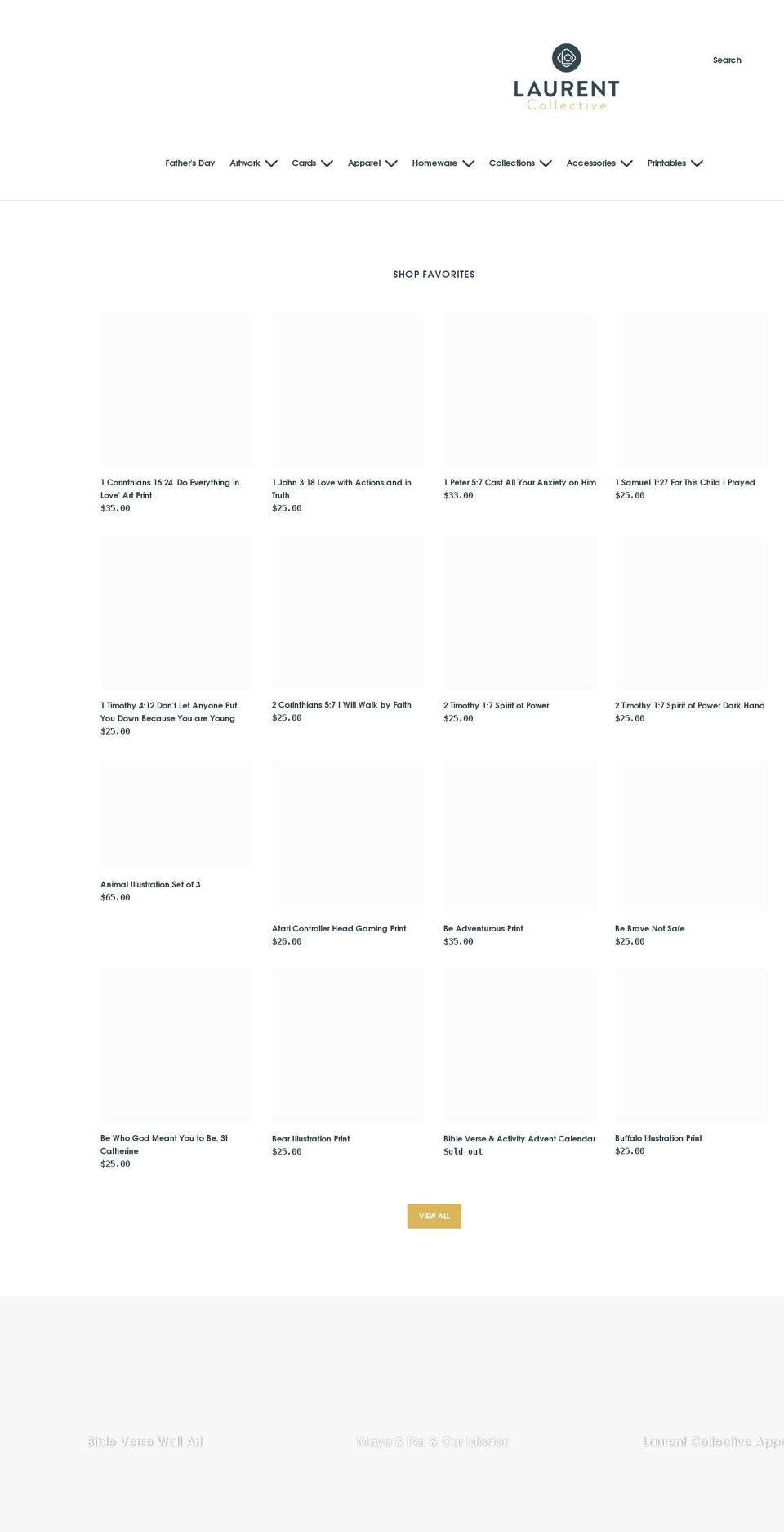 laurentcollective.com shopify website screenshot