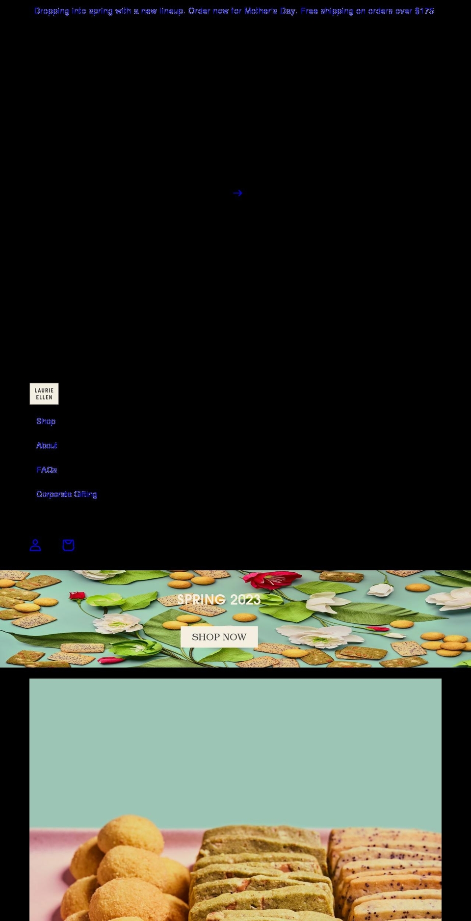 laurieellen.com shopify website screenshot