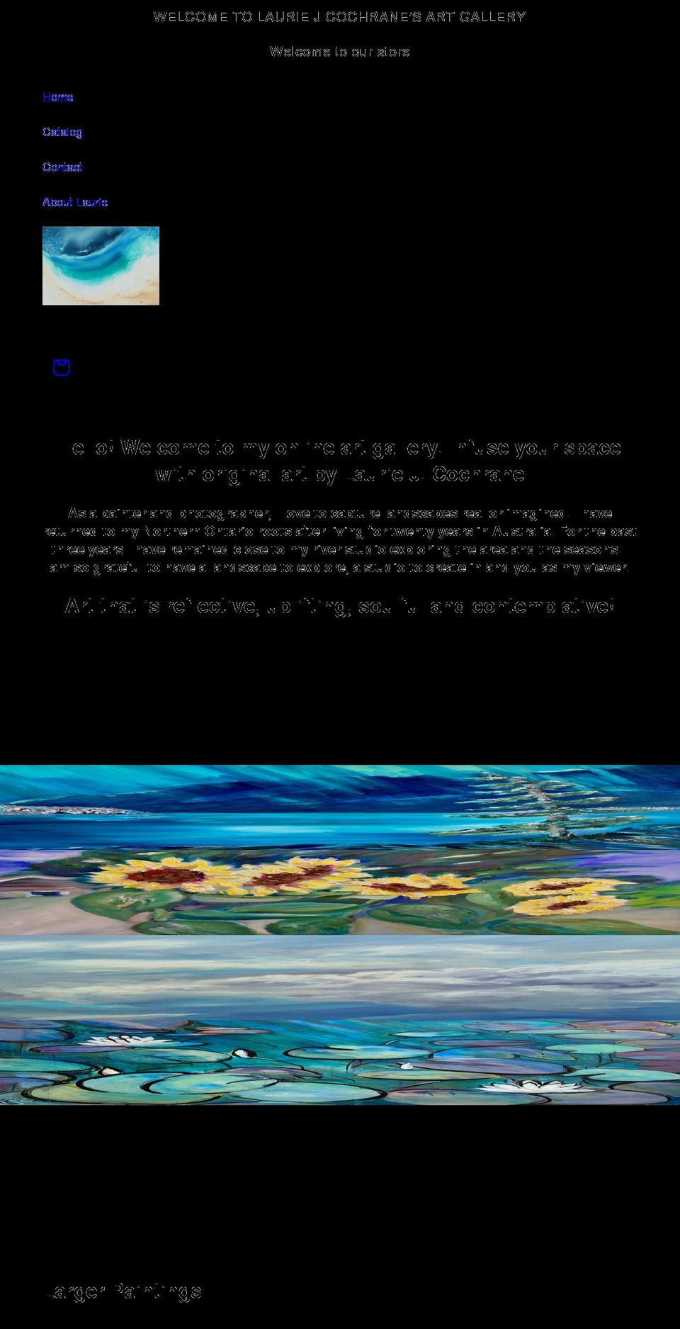 lauriejcochrane.com shopify website screenshot