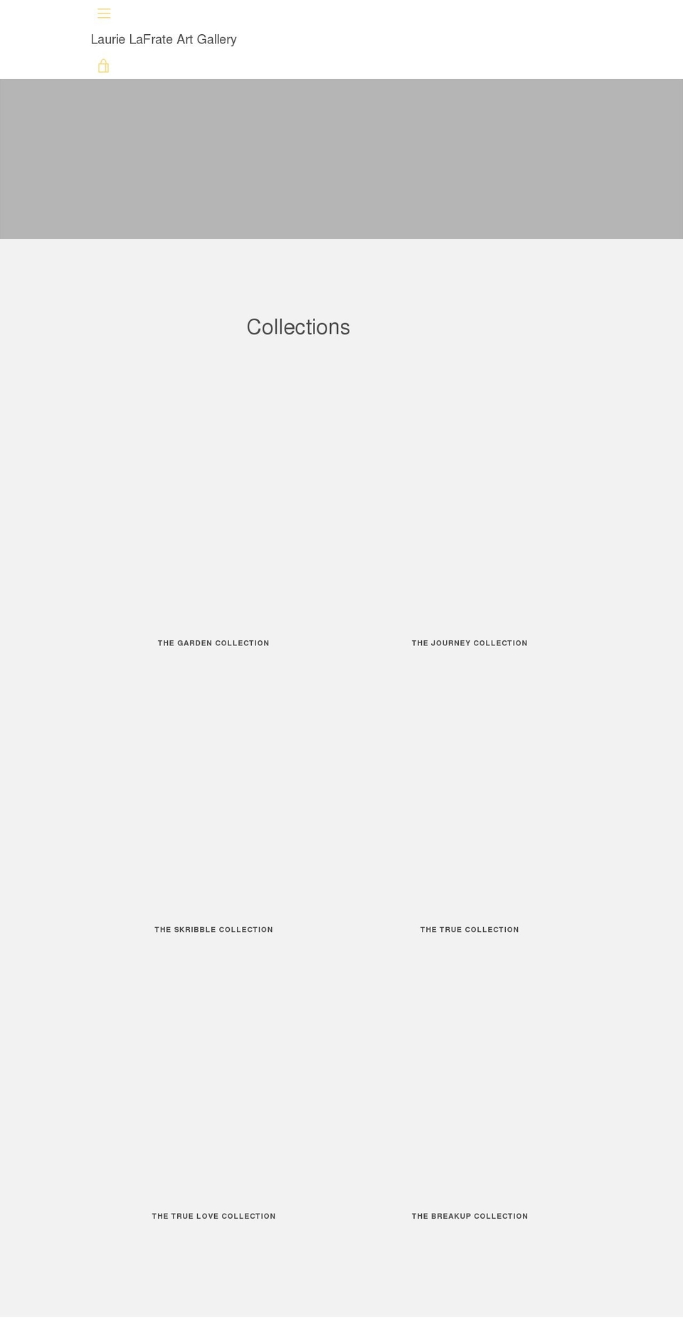laurielafrateart.com shopify website screenshot