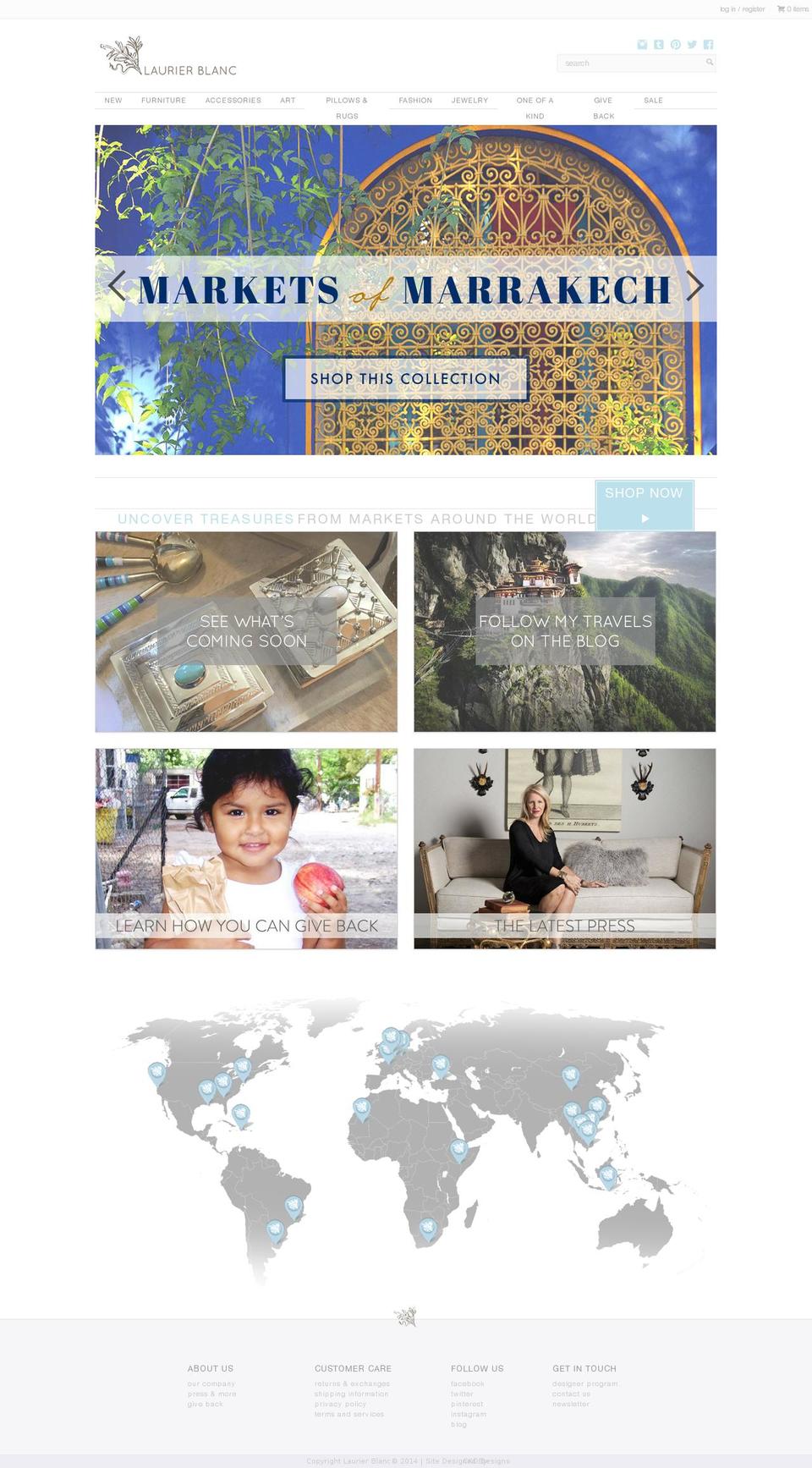 laurierblanc.com shopify website screenshot