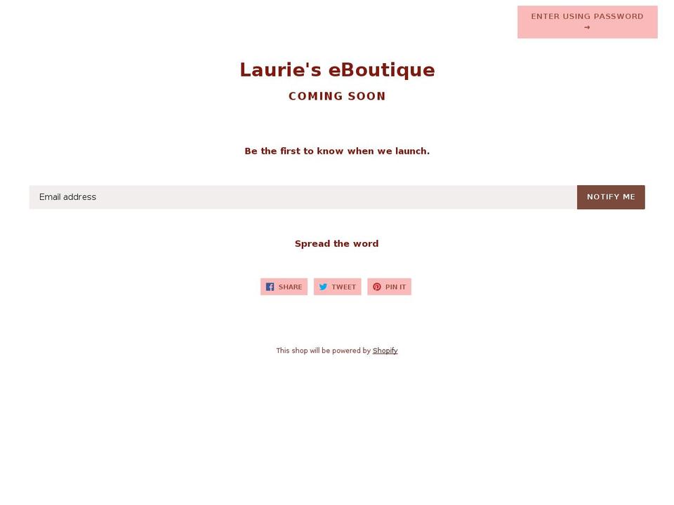laurieseboutique.com — Shopify storefront screenshot