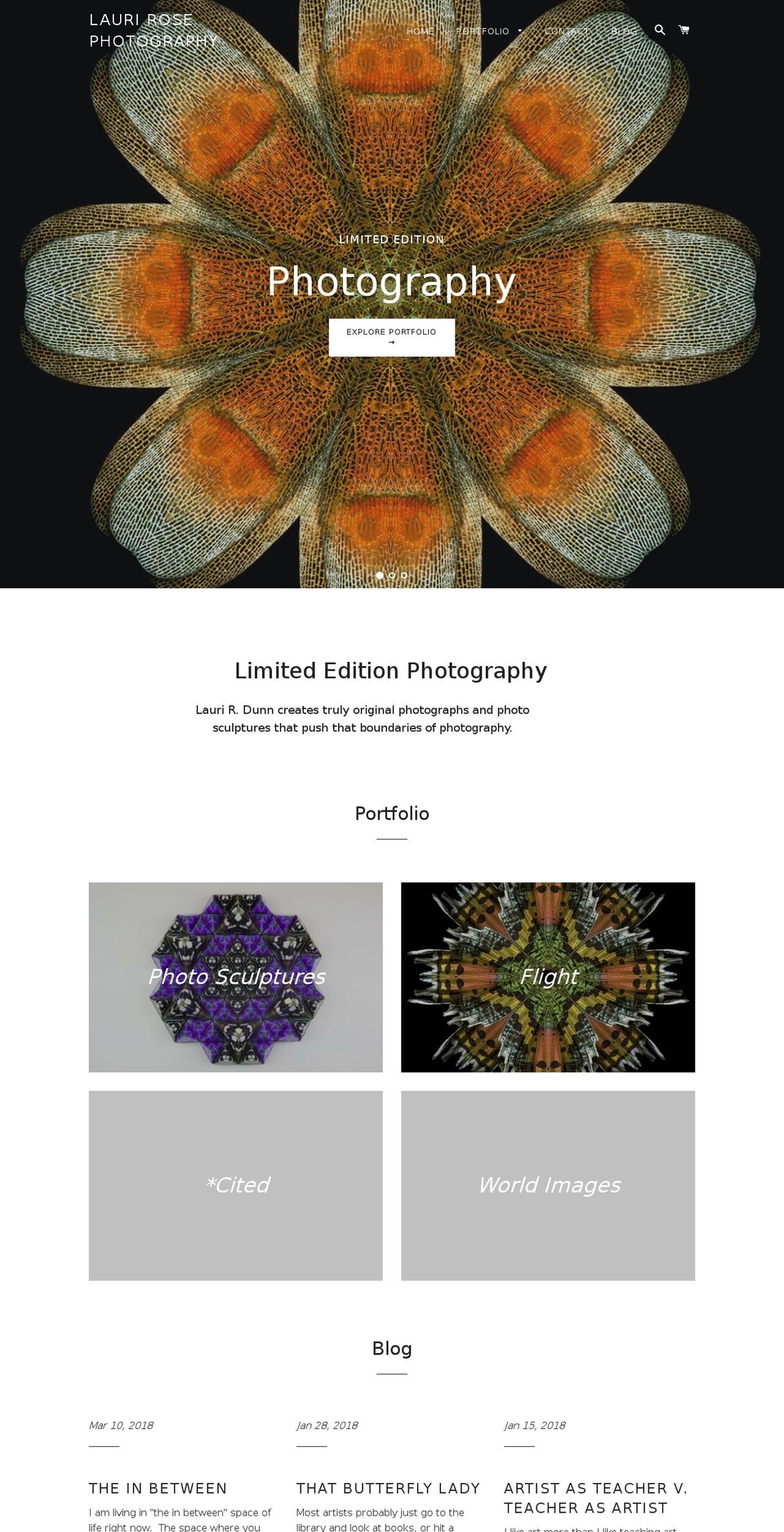 laurirosephotography.com shopify website screenshot