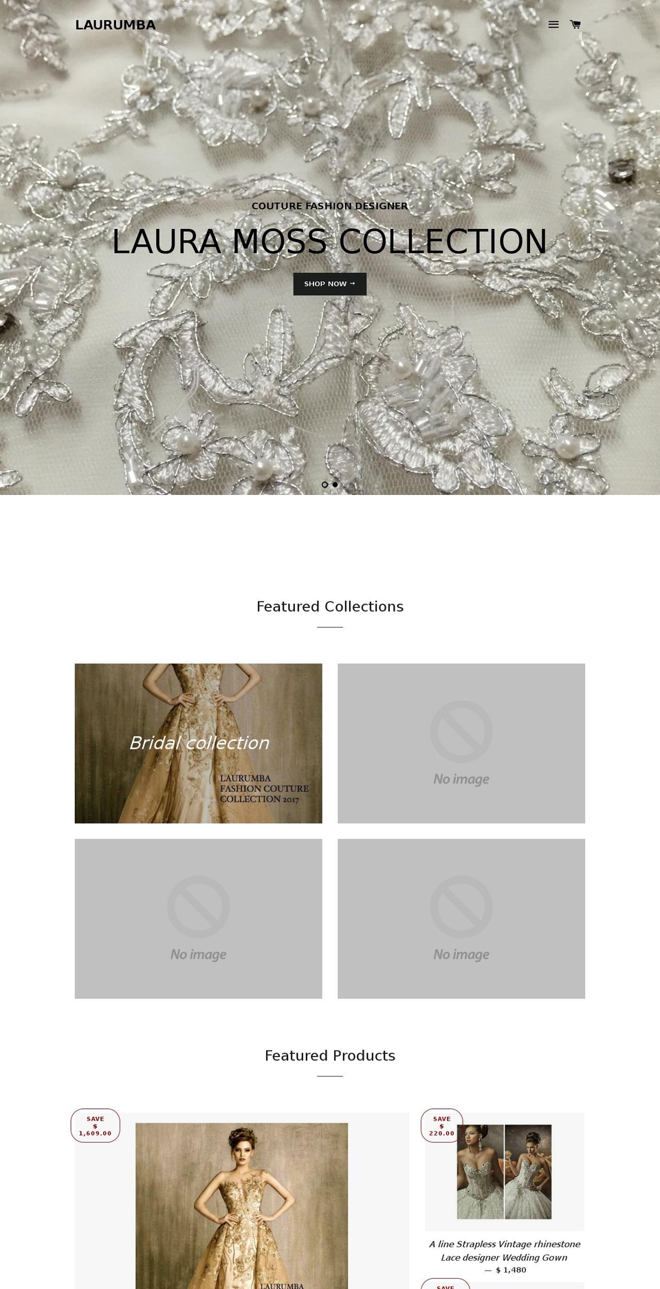 laurumbafasfion.com shopify website screenshot