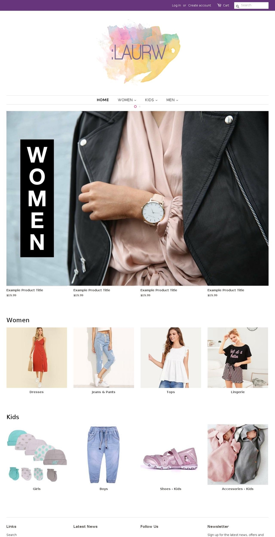 laurw.com — Shopify storefront screenshot