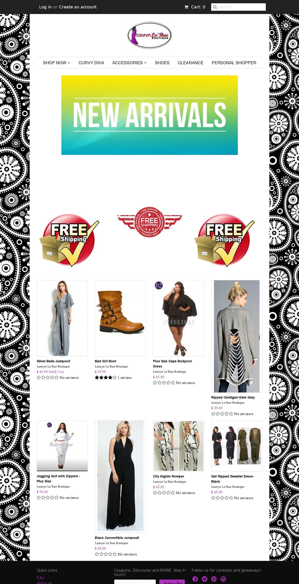 laurynlarue.com shopify website screenshot