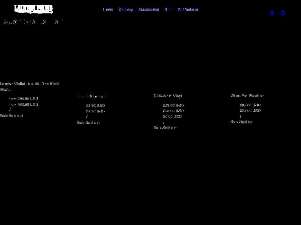 laustenfound.com shopify website screenshot