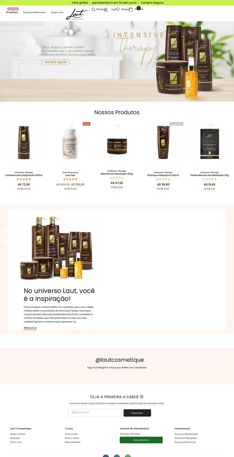 Laut Cosmetic  - Alfinet Shopify theme site example lautcosmetique.com.br