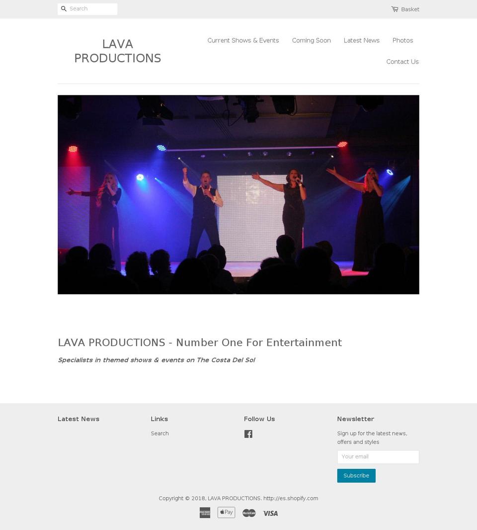 lava-productions.rocks shopify website screenshot