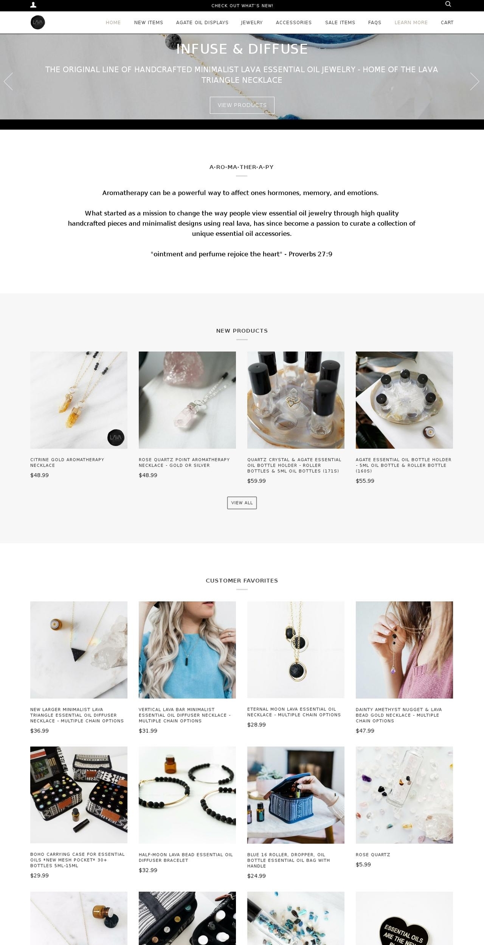 lavaessential.com — Shopify storefront screenshot