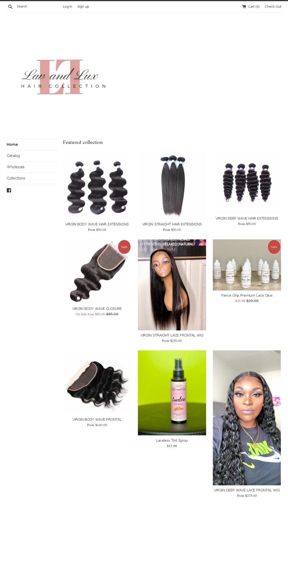 lavandluxhair.com shopify website screenshot