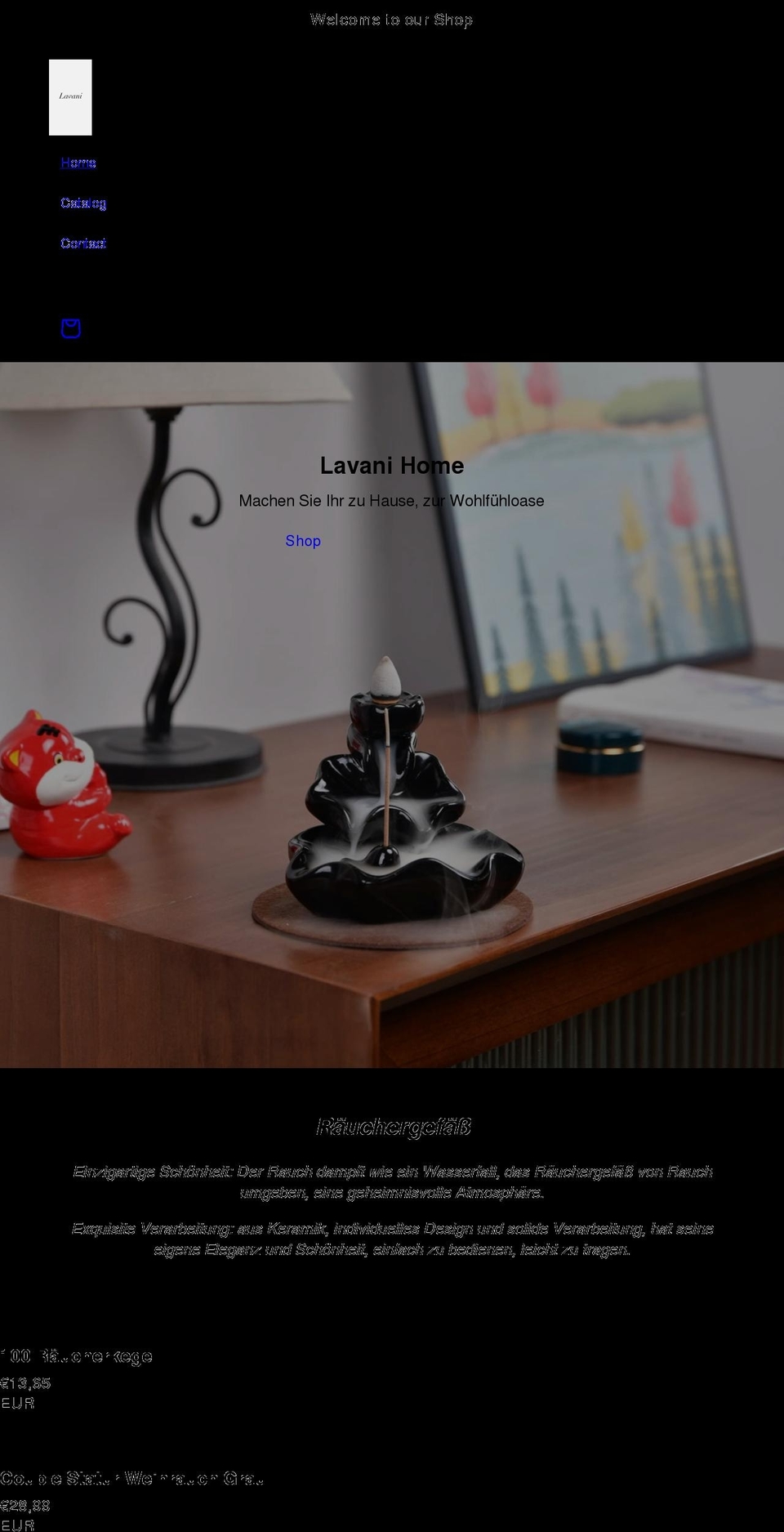 lavanihome.com shopify website screenshot