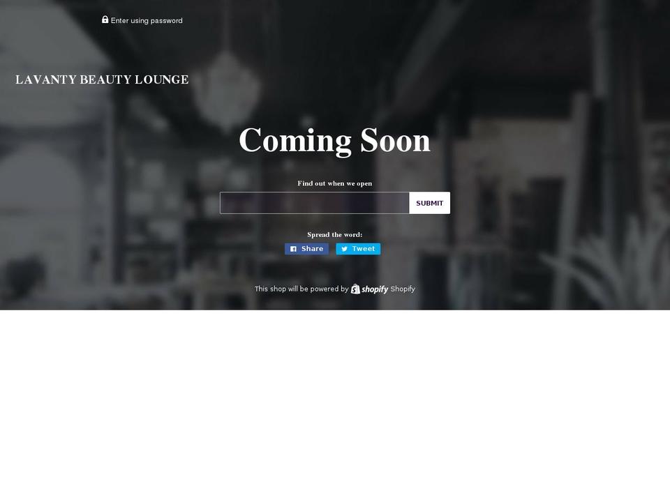 lavanty.com — Shopify storefront screenshot