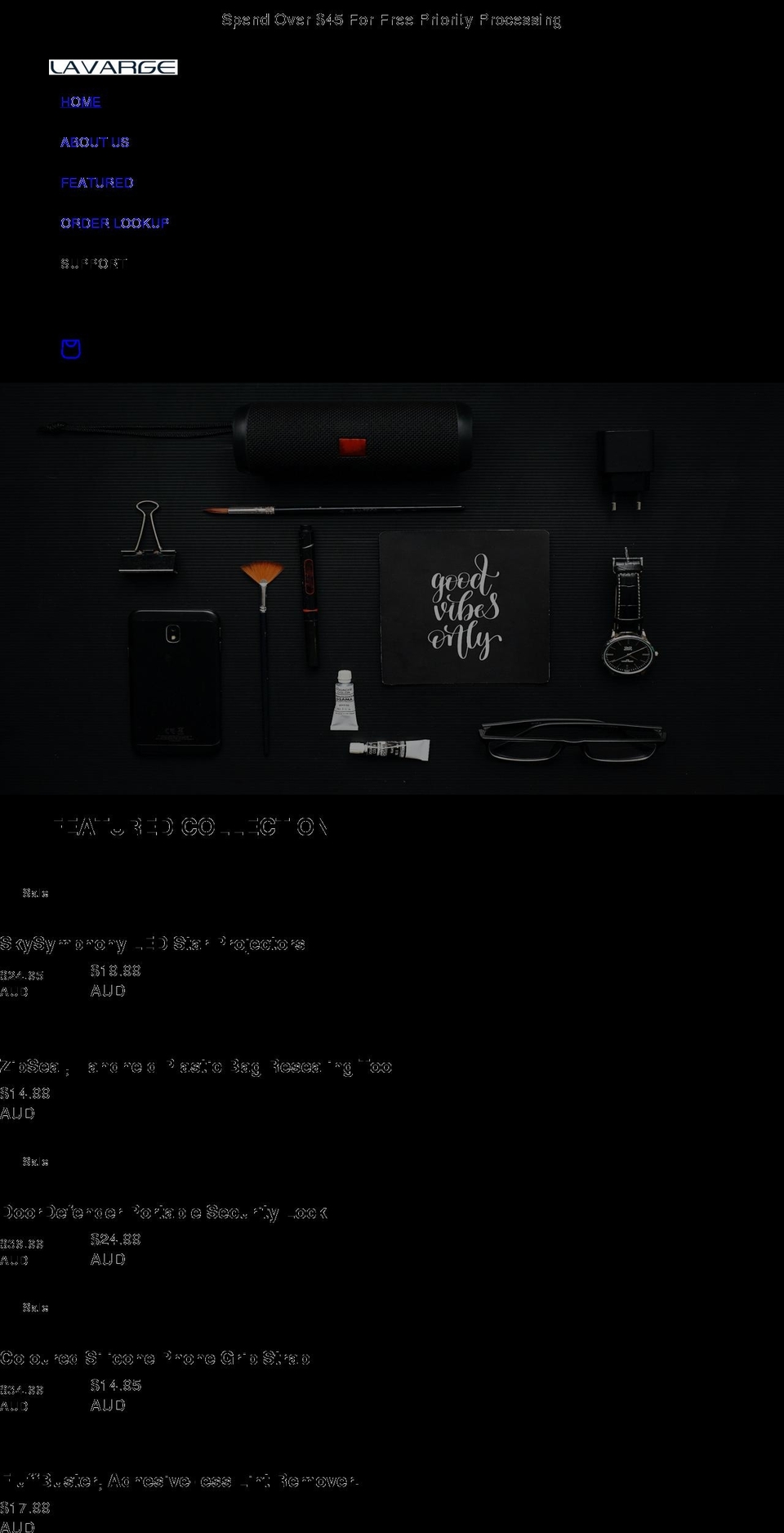 lavarge.com shopify website screenshot