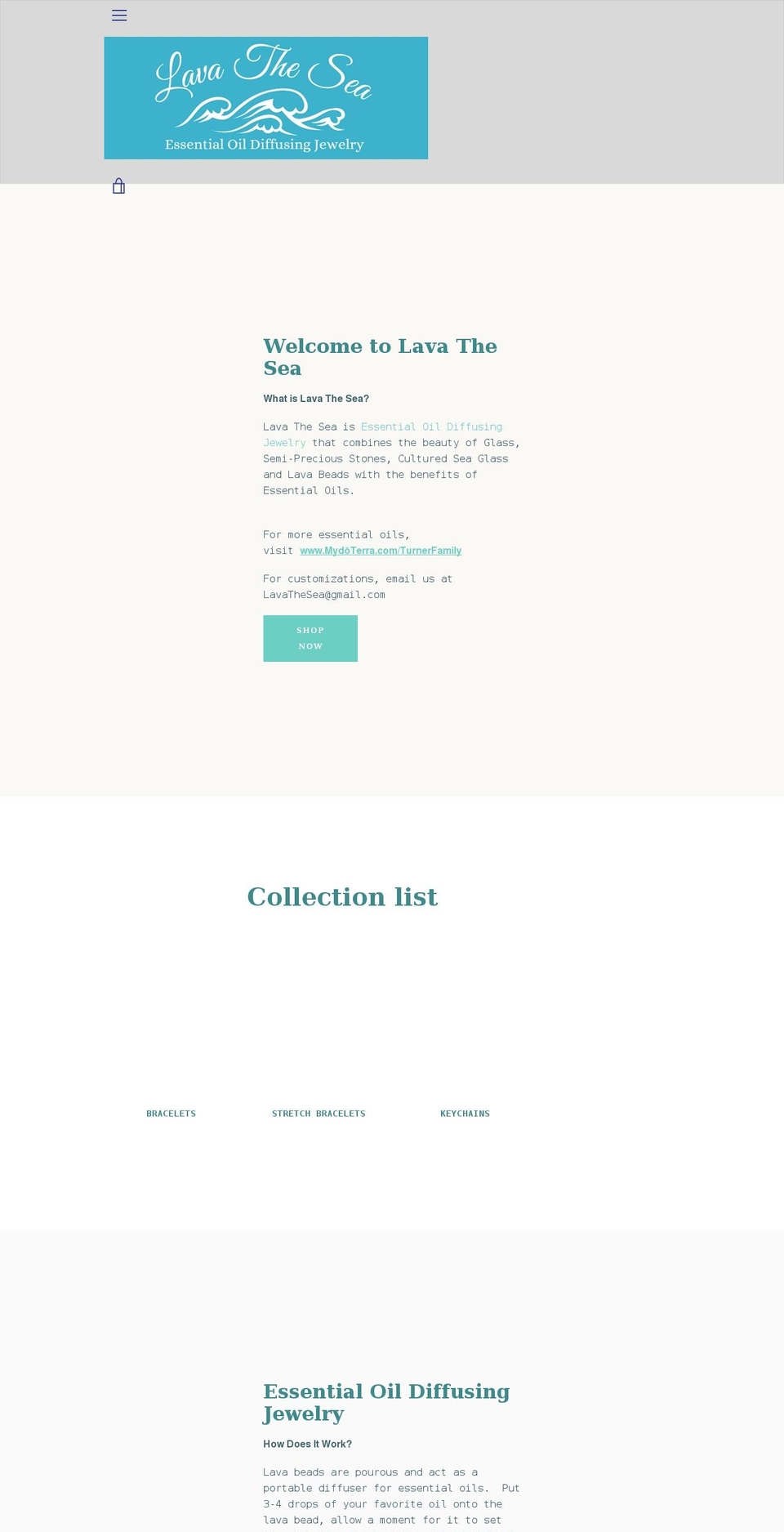lavathesea.com — Shopify storefront screenshot