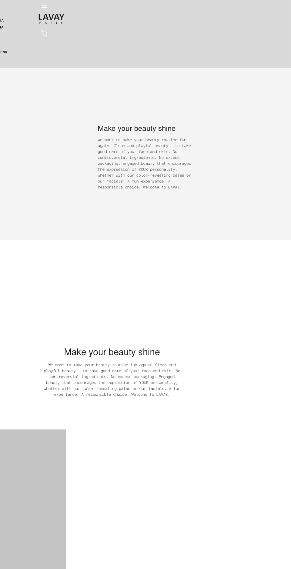 lavay.com shopify website screenshot