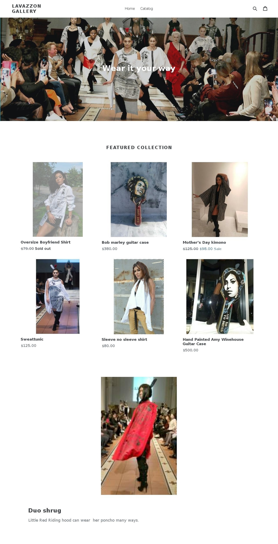 lavazzongallery.com shopify website screenshot
